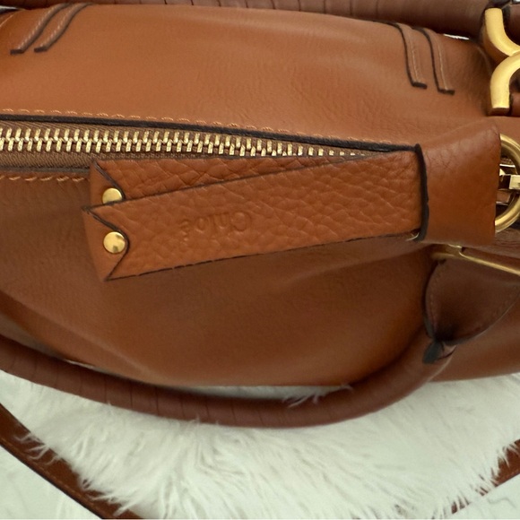 Chloe Tan Leather Satchel with Gold Accents Caramel Medium. Like New - Picture 6 of 14